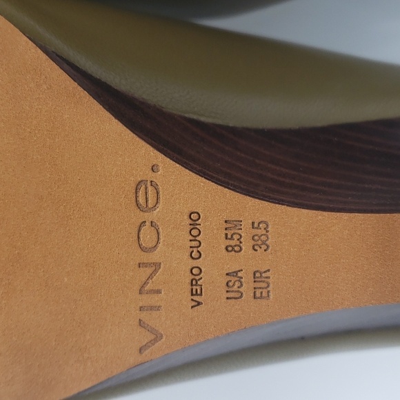 689- Vince Benita Women's Mules Genuine Leather Size 8.5 NWT - Picture 10 of 10